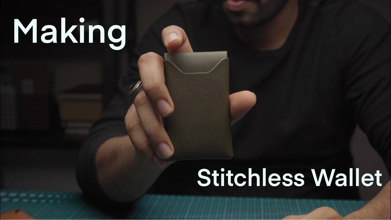 Load video: making of leather wallet