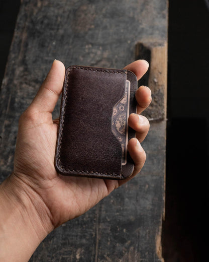 Cashew – Horzontal Handmade Leather Card Wallet