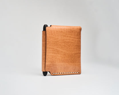 Barito with pen - Minimalist Leather Wallet Card Holder with Coins, key